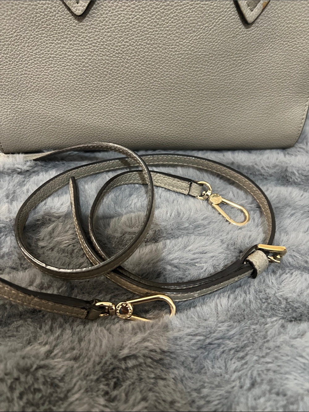 Furla Pin S Light Gray Leather Top-Handle Satchel retail $385 NWOT - Picture 9 of 9